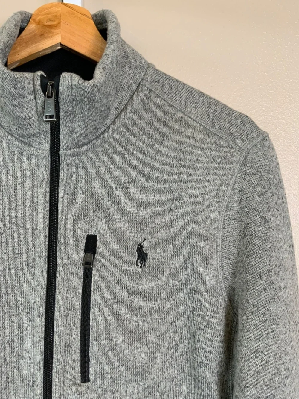 POLO Ralph Lauren Knit Fleece Lined Full Zip Mockneck Jacket